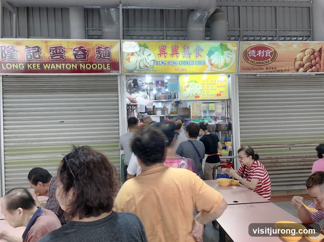Food Stall with Customers