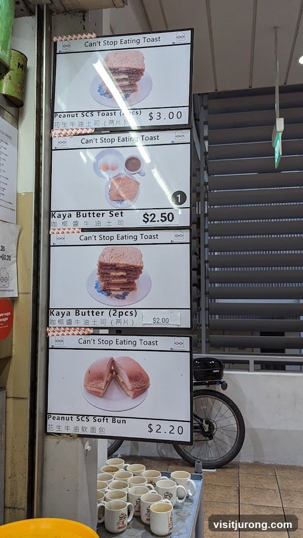 Can't Stop Eating Toast Menu