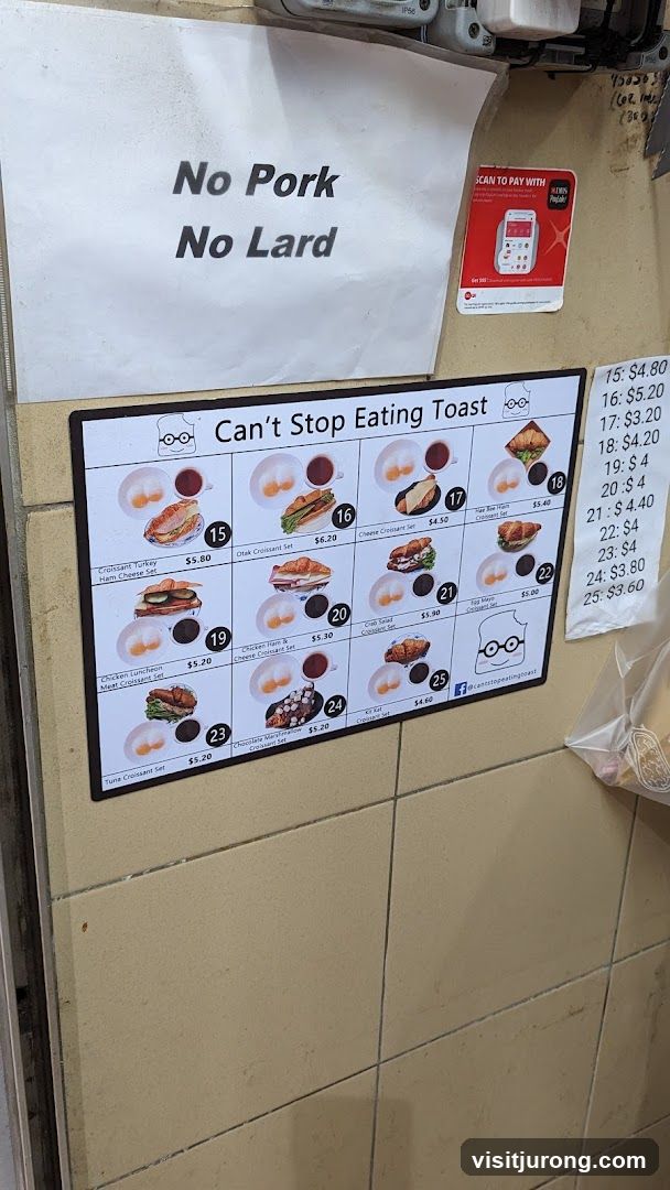 Can't Stop Eating Toast Menu