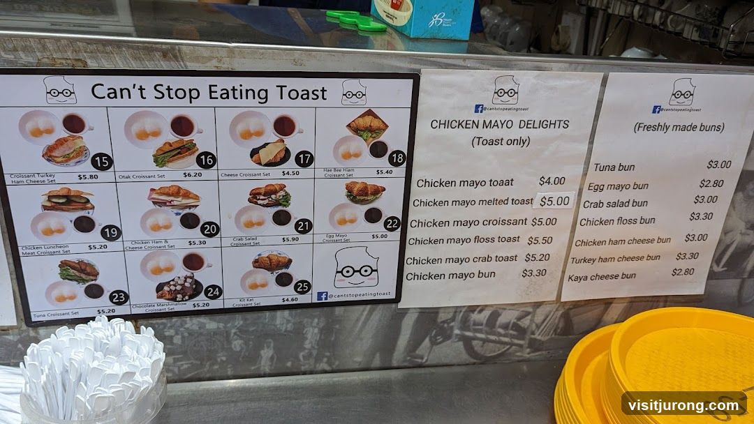 Can't Stop Eating Toast Menu
