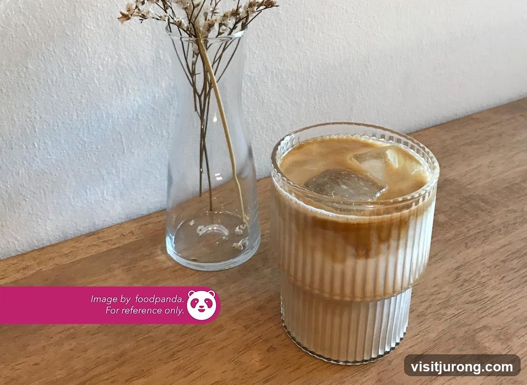 Iced Coffee with Dried Flowers