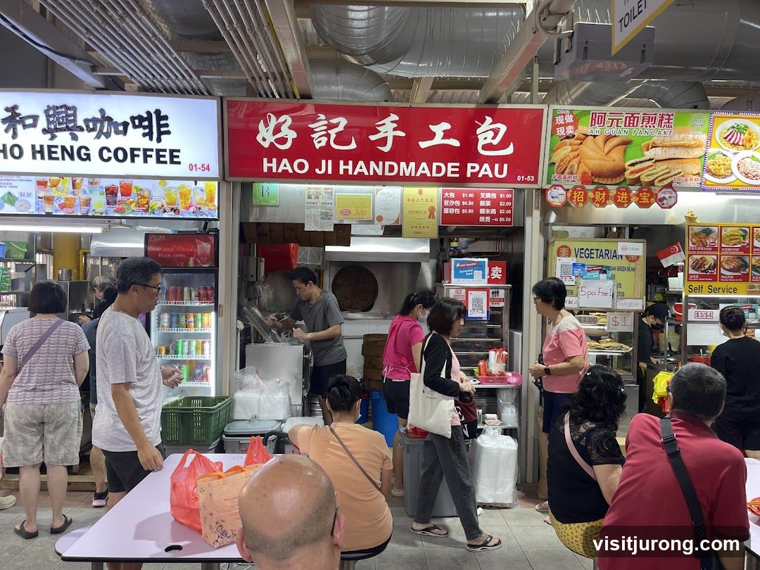 Food stalls in a market
