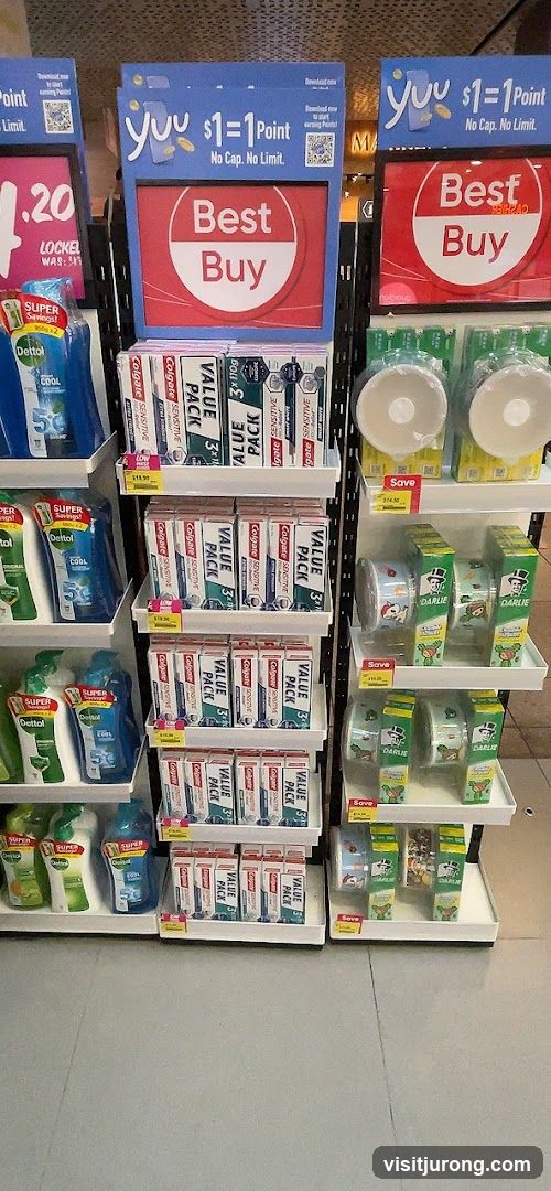 Store Display with Toothpaste and Other Products