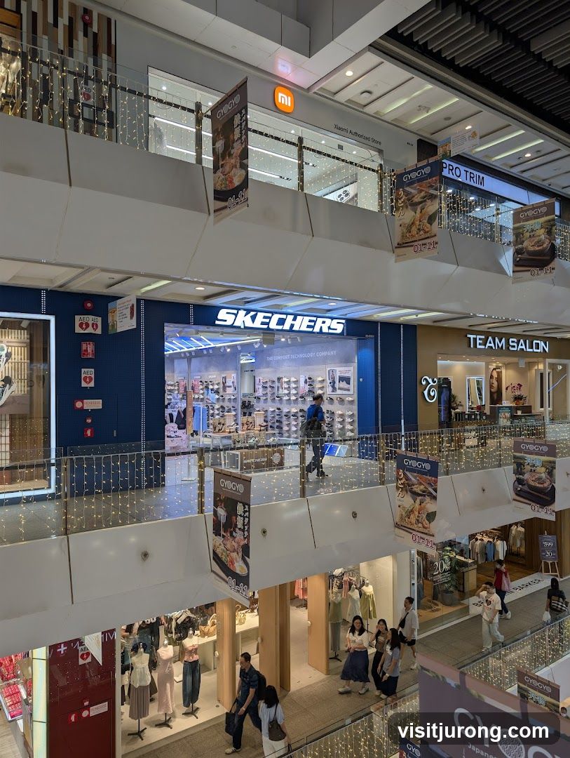 Mall Interior with Stores