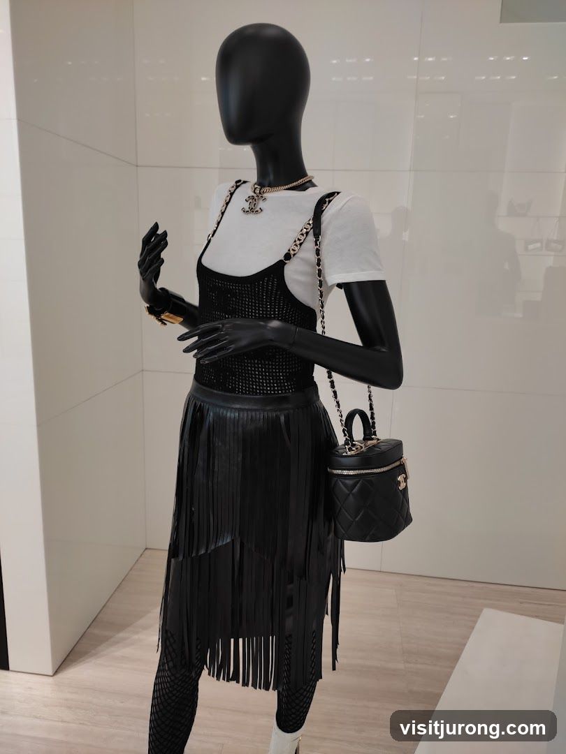 Mannequin in Black and White Outfit