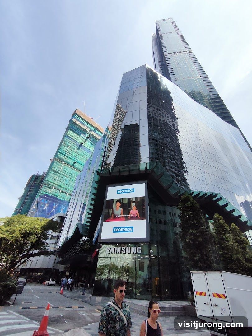 Modern Buildings with Digital Displays