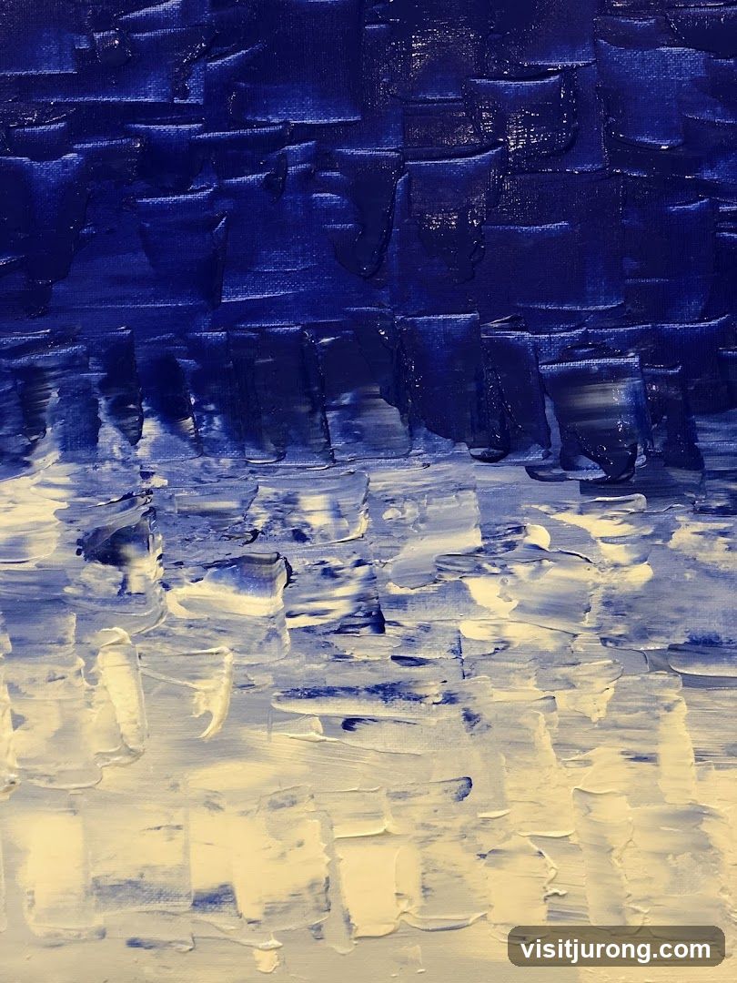 Abstract Blue and White Painting