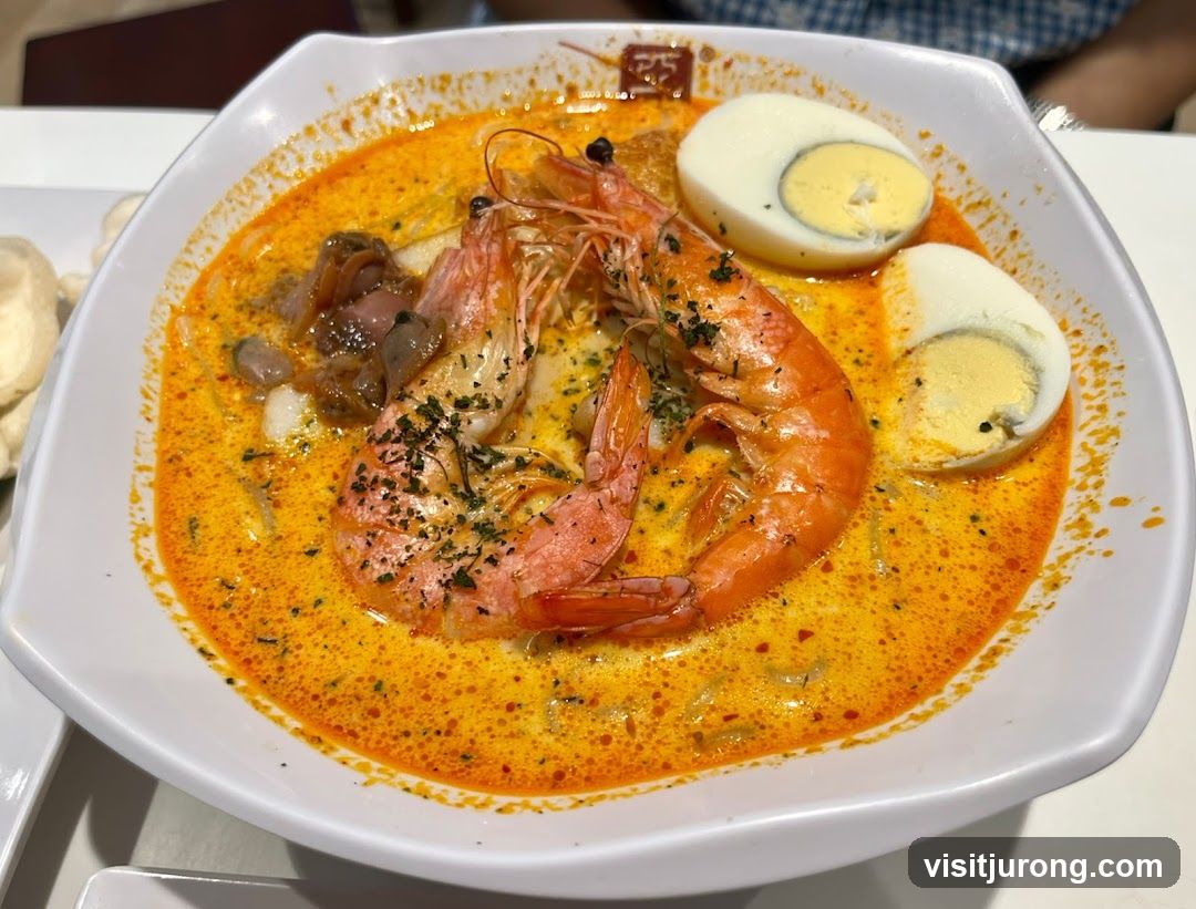 Laksa with Prawns and Egg