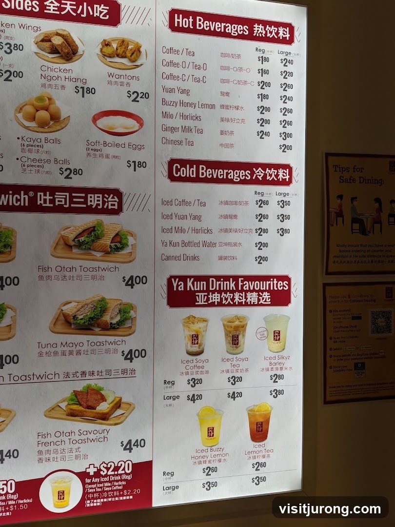 Ya Kun Menu
