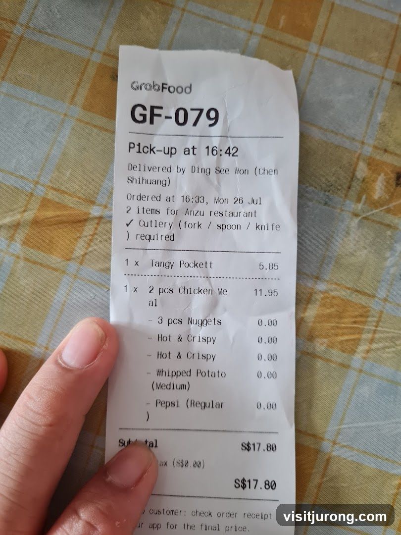 GrabFood Order Receipt