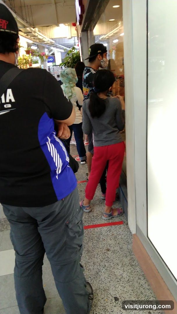 People in line at a store