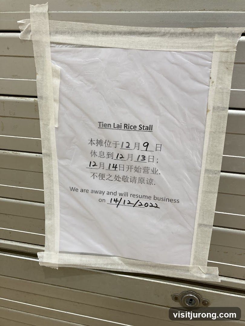 Tien Lai Rice Stall Notice