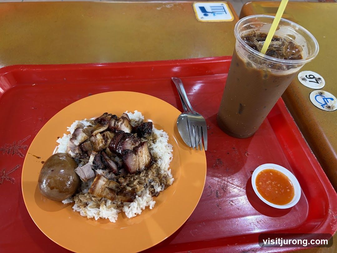 Roasted Meats Rice with Drink