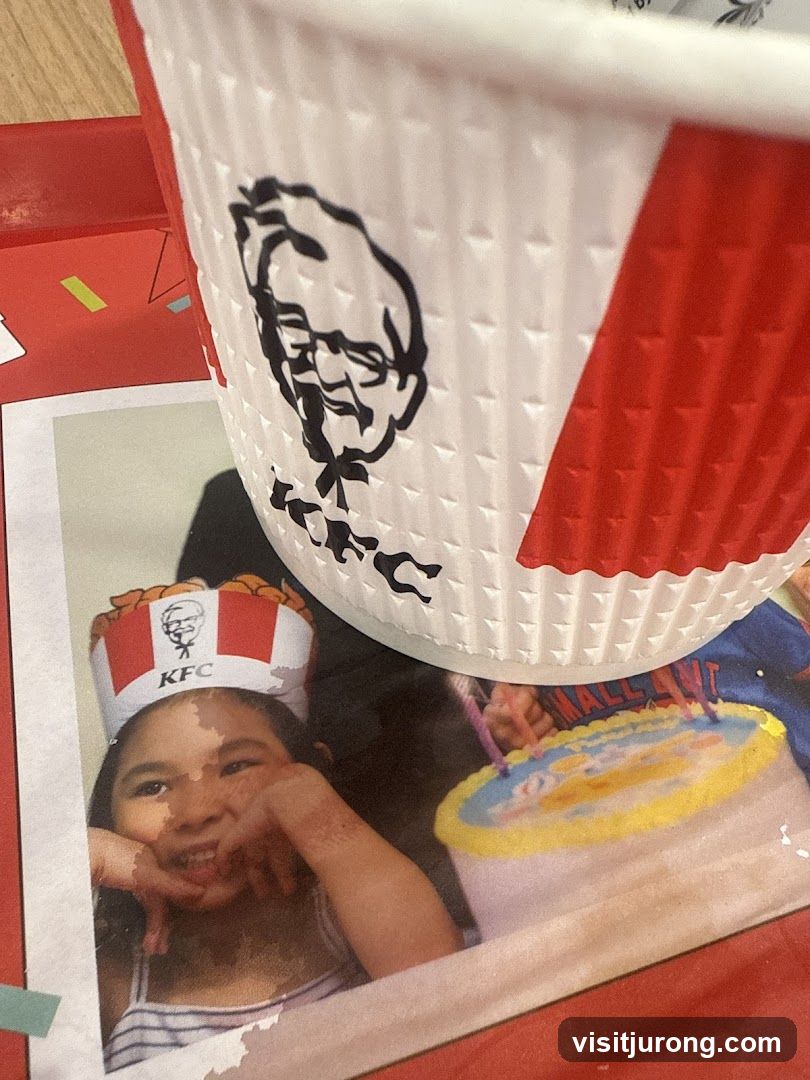 KFC bucket and birthday photo