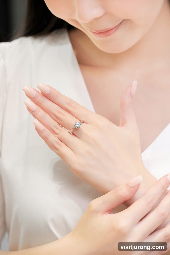 Diamond Ring on Hand