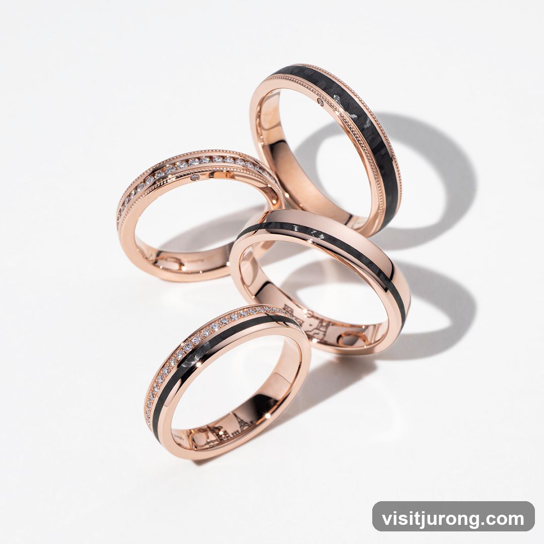Four Rose Gold Rings