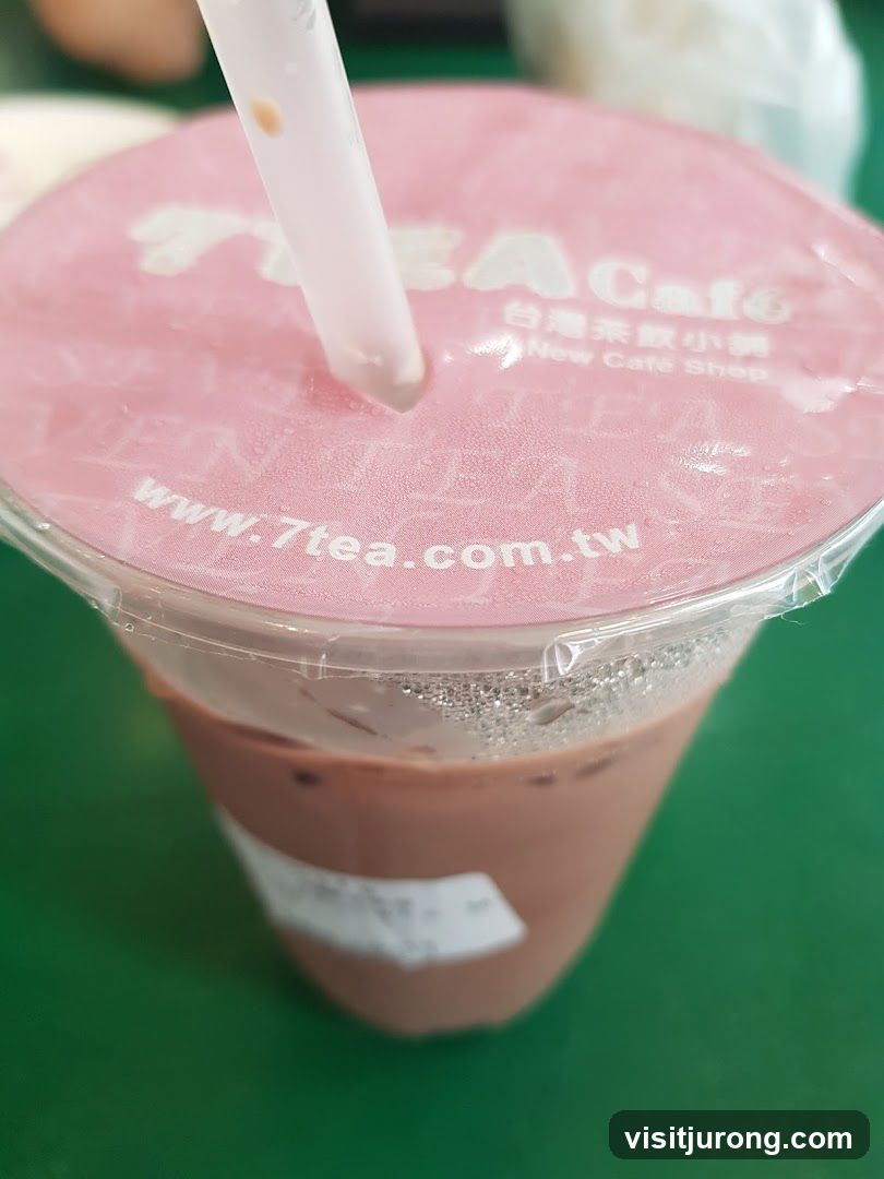 Chocolate Drink with Pink Lid