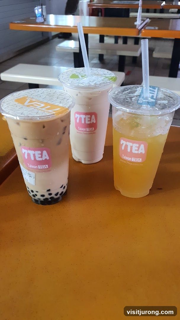 Three bubble tea drinks on a table