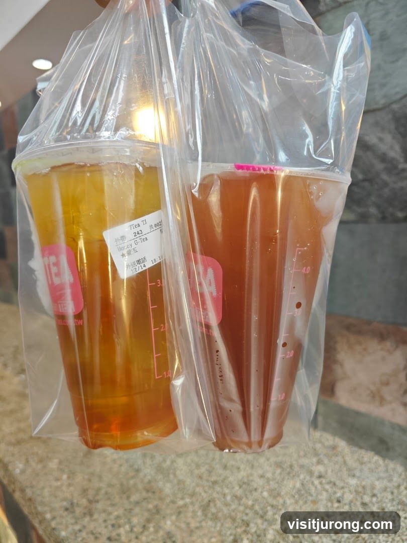 Two Drinks in Plastic Bag