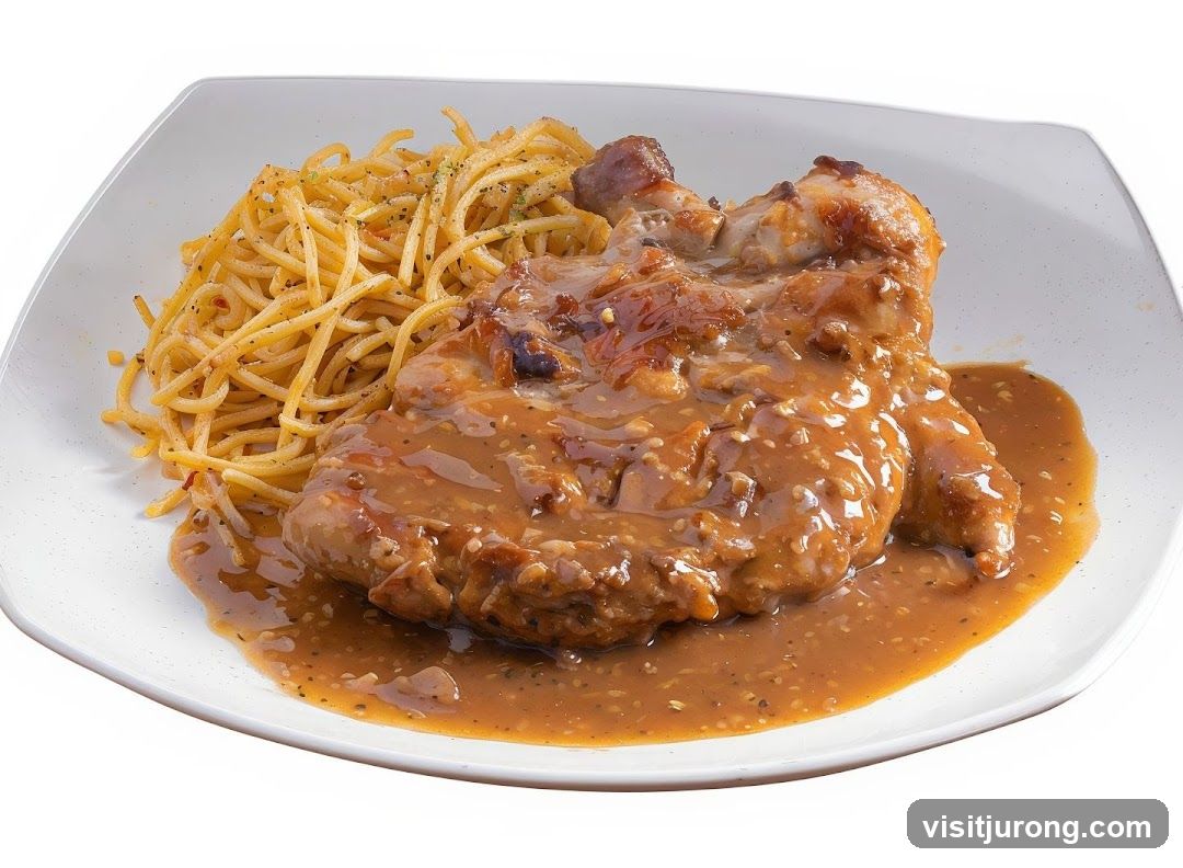 Chicken Chop with Spaghetti