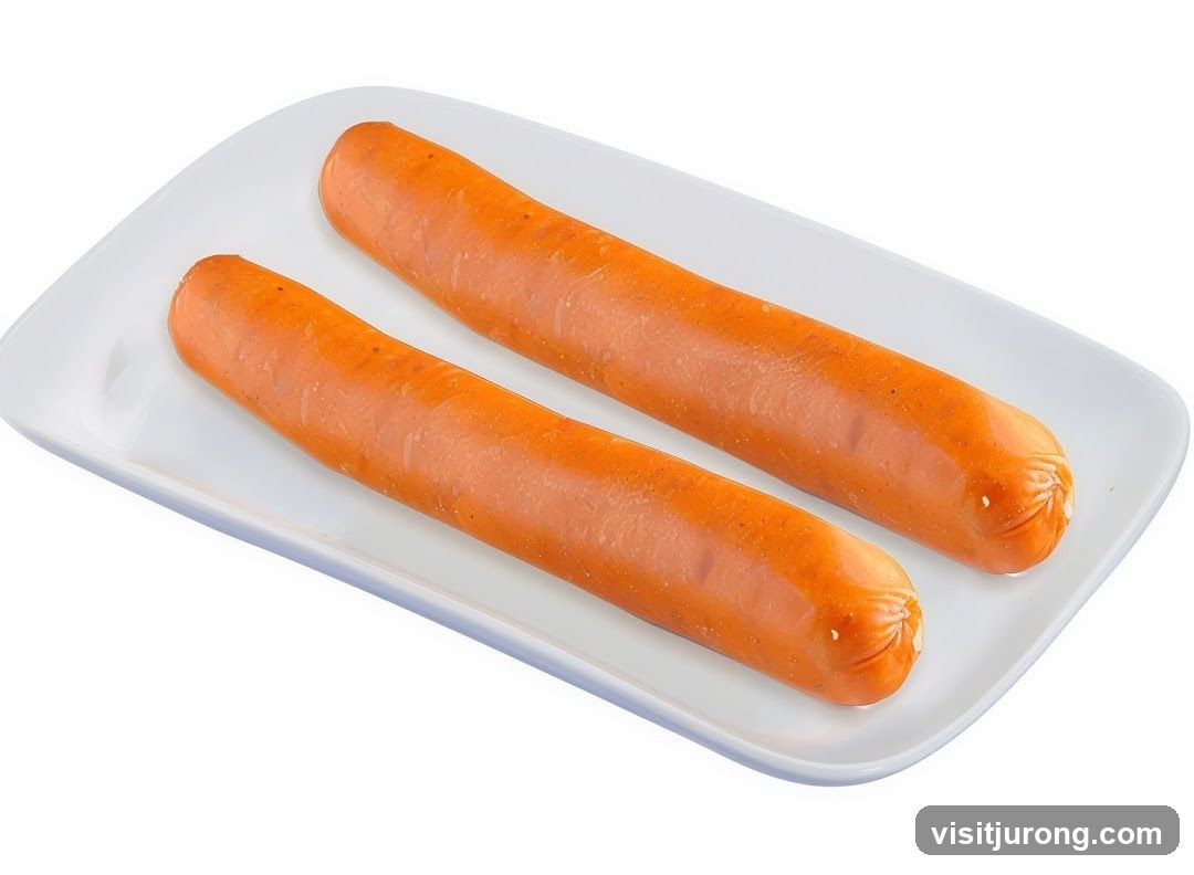 Two hot dogs on a plate