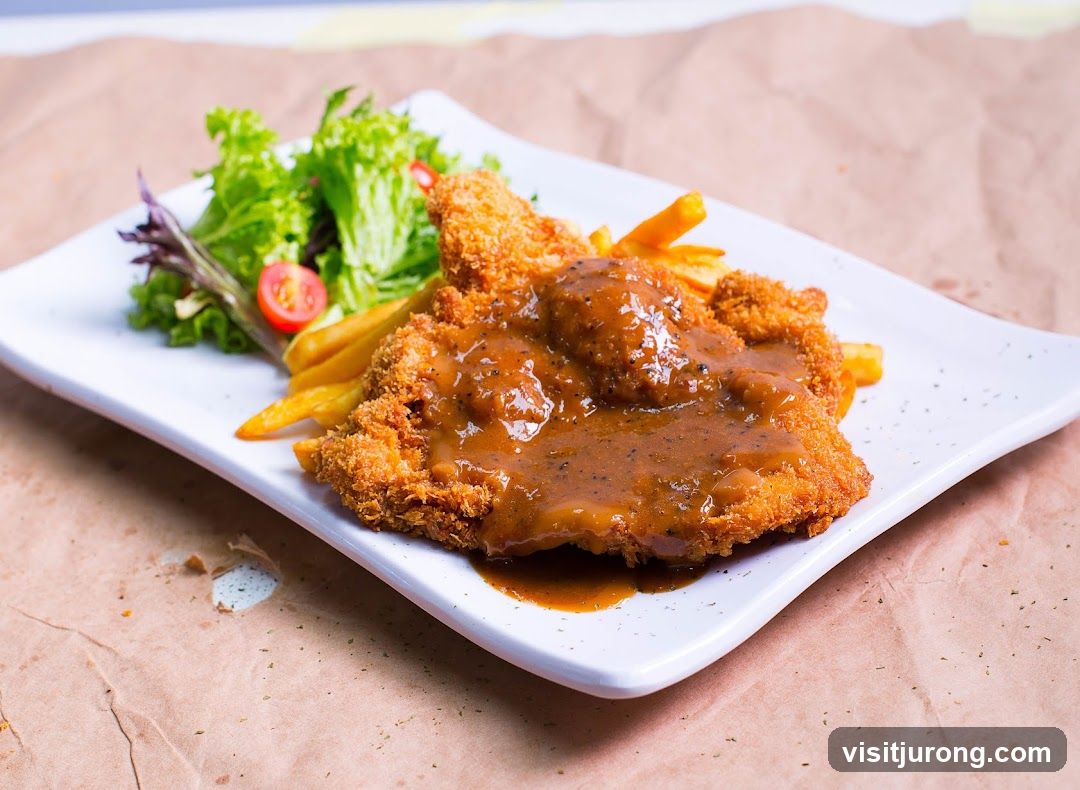 Crispy Chicken with Fries and Salad