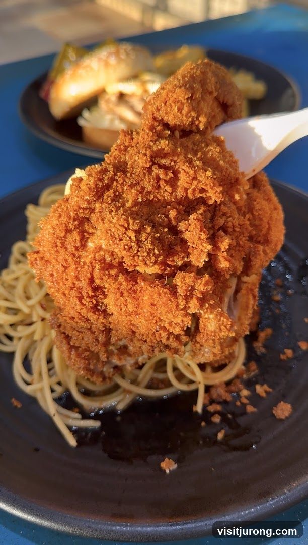 Fried Chicken with Spaghetti