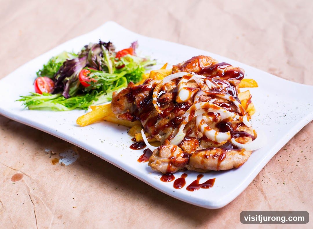BBQ Chicken with Fries and Salad