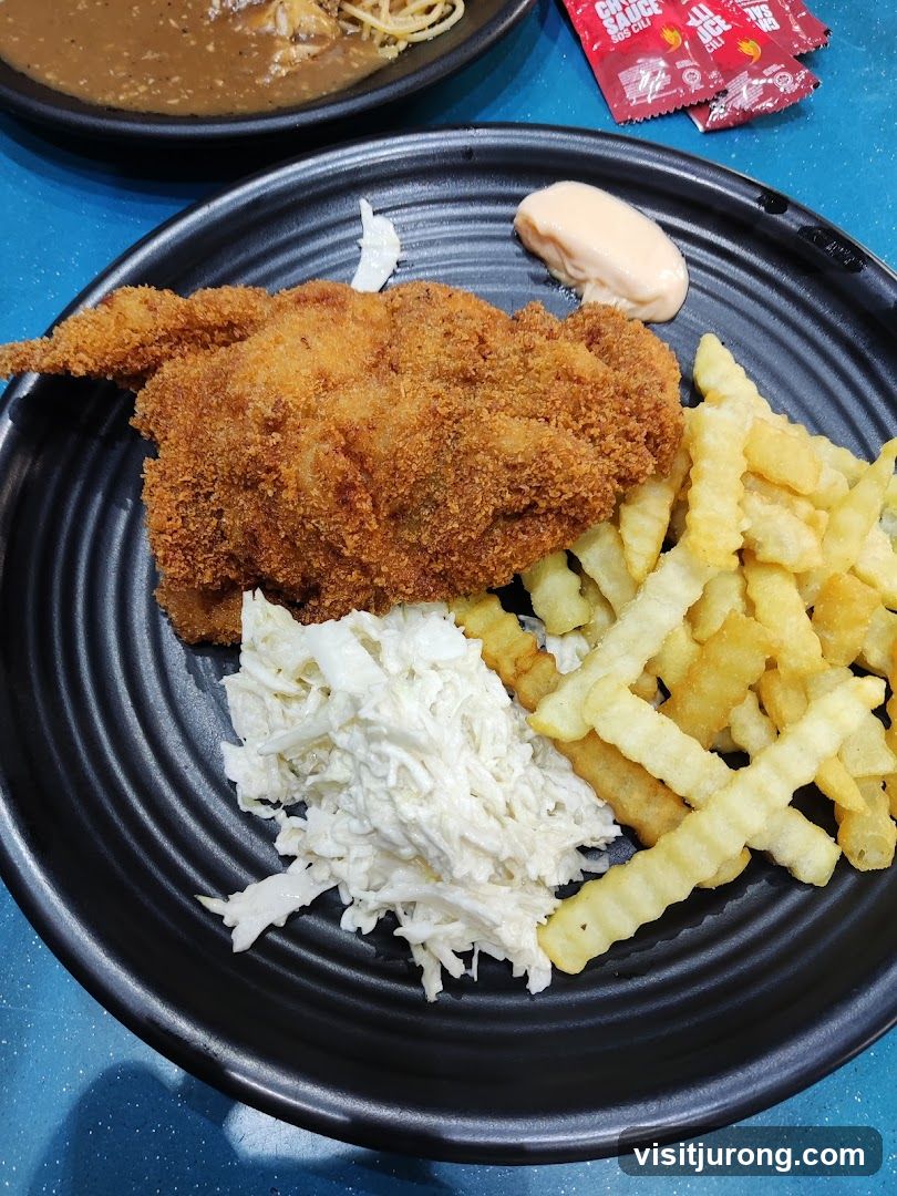 Fried Fish with Fries and Coleslaw