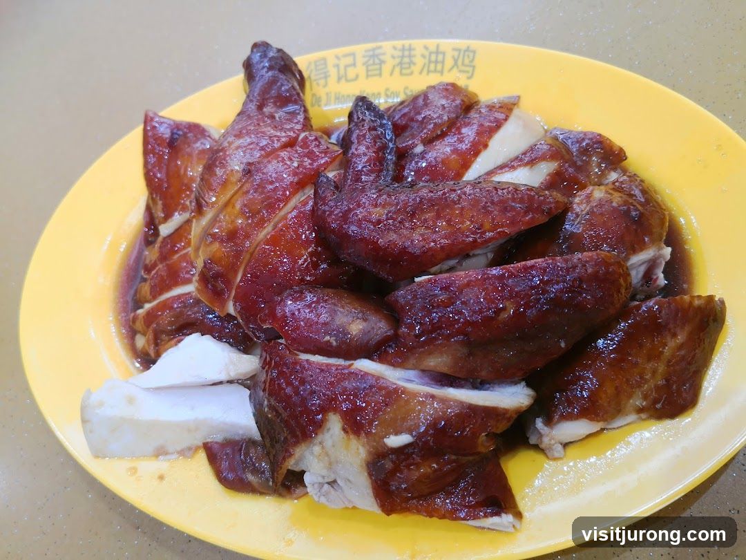 Roast Chicken on a Yellow Plate