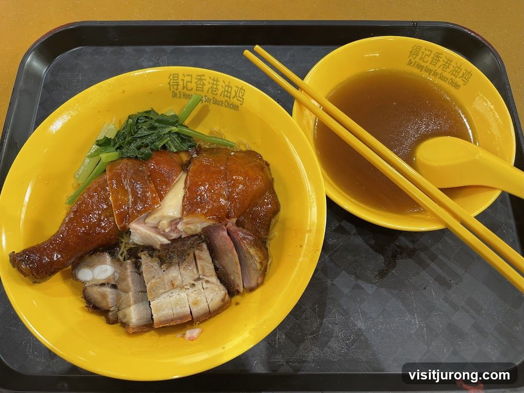 Soy Sauce Chicken and Roasted Pork Rice