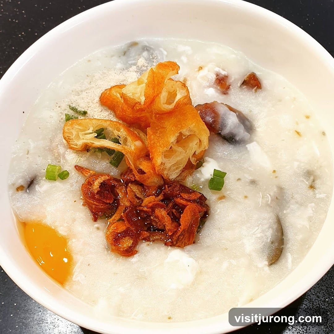 Congee with toppings