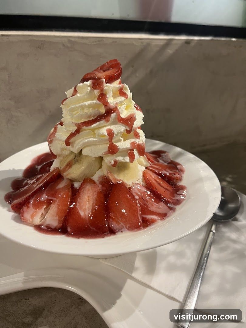 Dessert with Strawberries and Whipped Cream