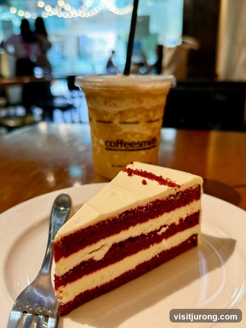 Red Velvet Cake and Drink
