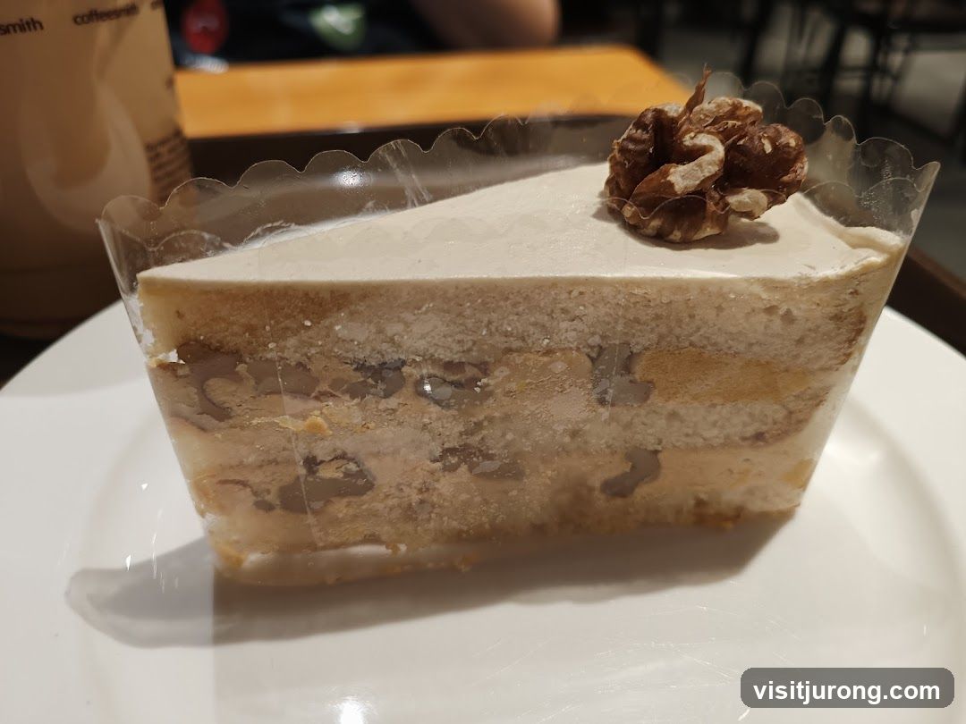 Slice of Cake with Walnuts