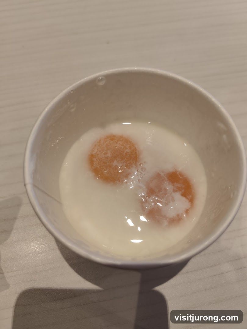 Soft-boiled eggs in a bowl
