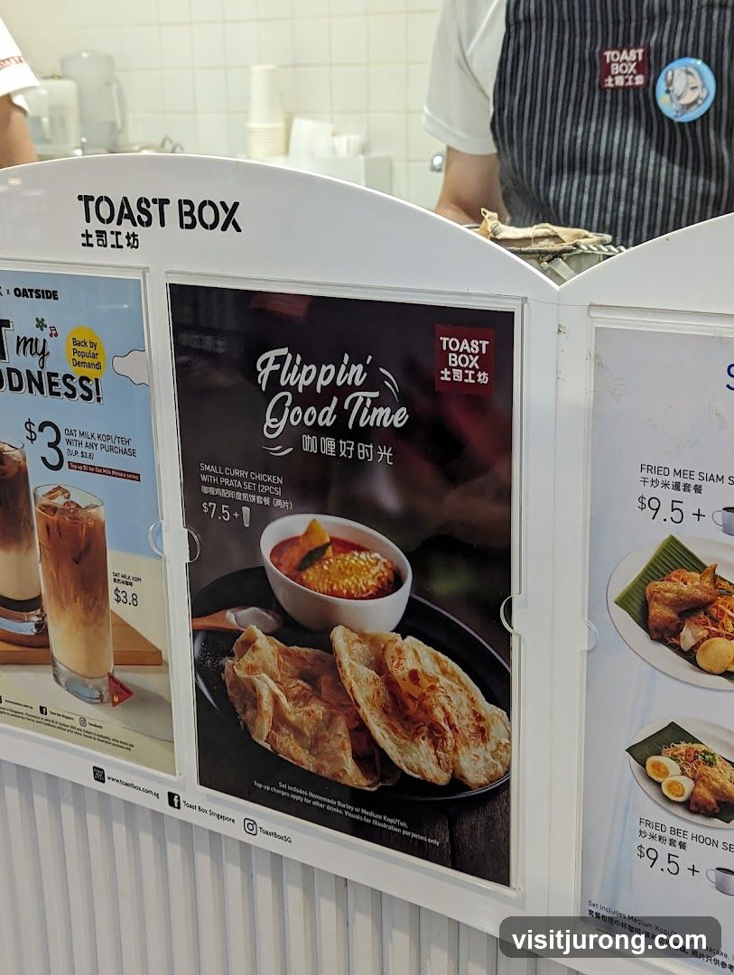 Toast Box Menu Display