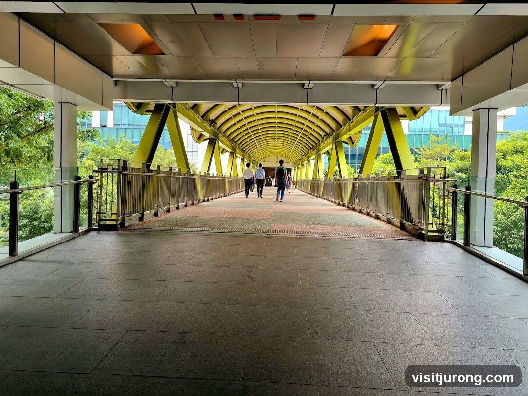 Pedestrian Bridge with People