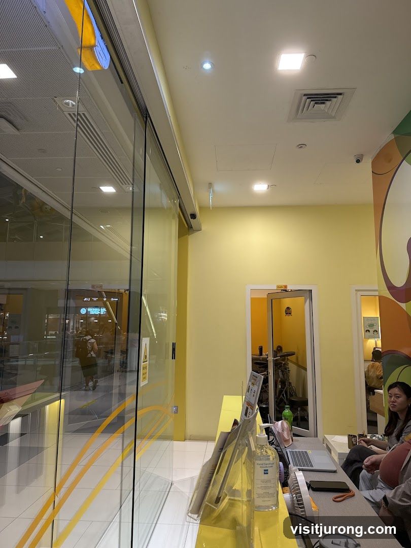 Interior of a brightly lit establishment