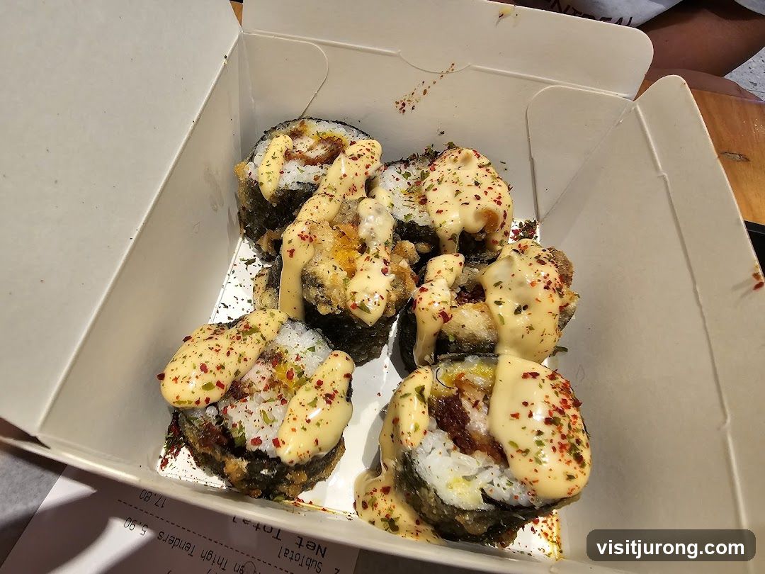 Fried Sushi Rolls with Sauce