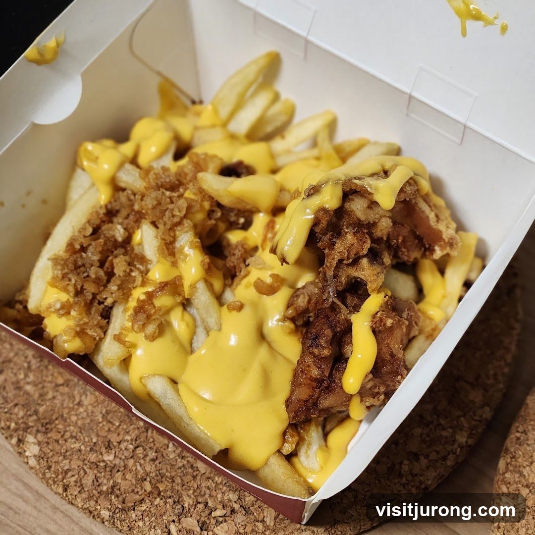 Cheese Fries with Fried Chicken