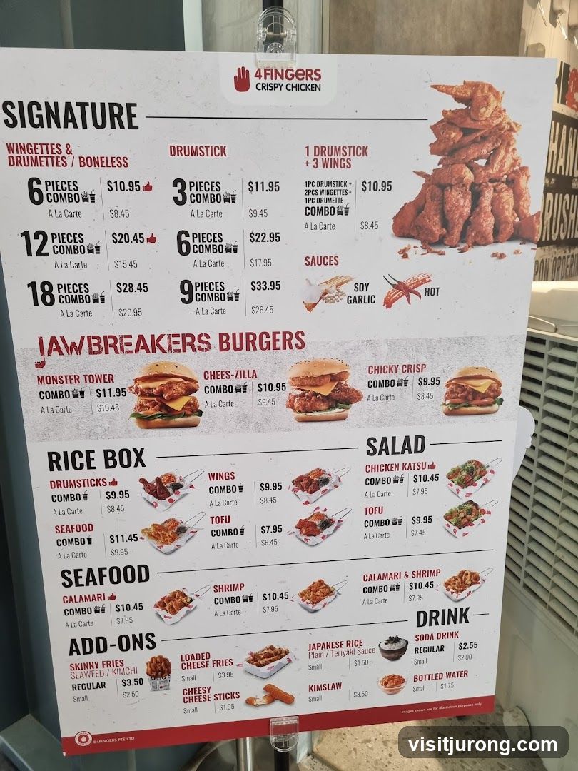 4 Fingers Crispy Chicken Menu