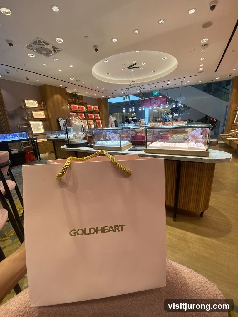 Jewelry Store Interior with Shopping Bag