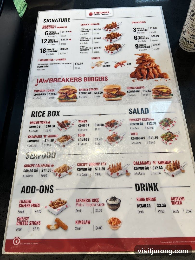 4 Fingers Crispy Chicken Menu