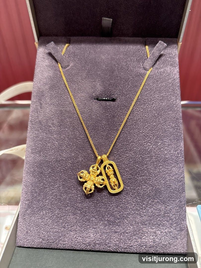 Gold Necklace with Pendants