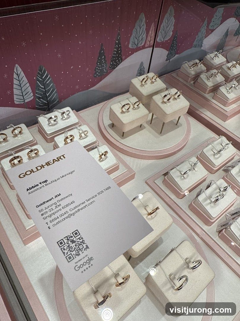 Jewelry Display with Business Card