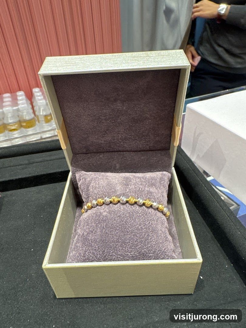 Gold and Silver Beaded Bracelet in a Box