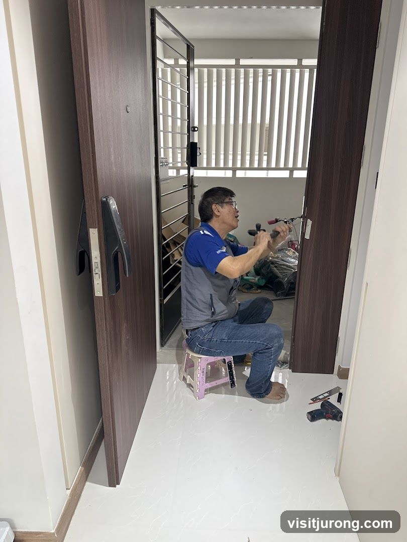 Man Installing Door