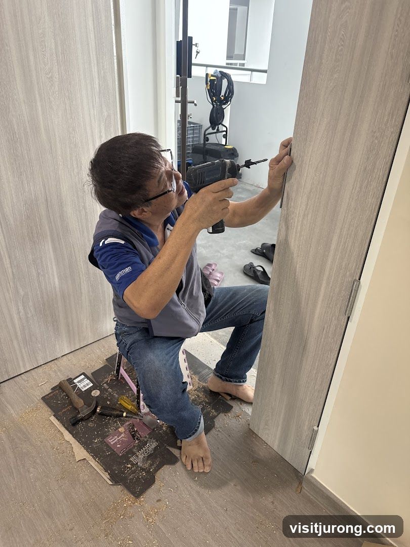 Man Installing Door