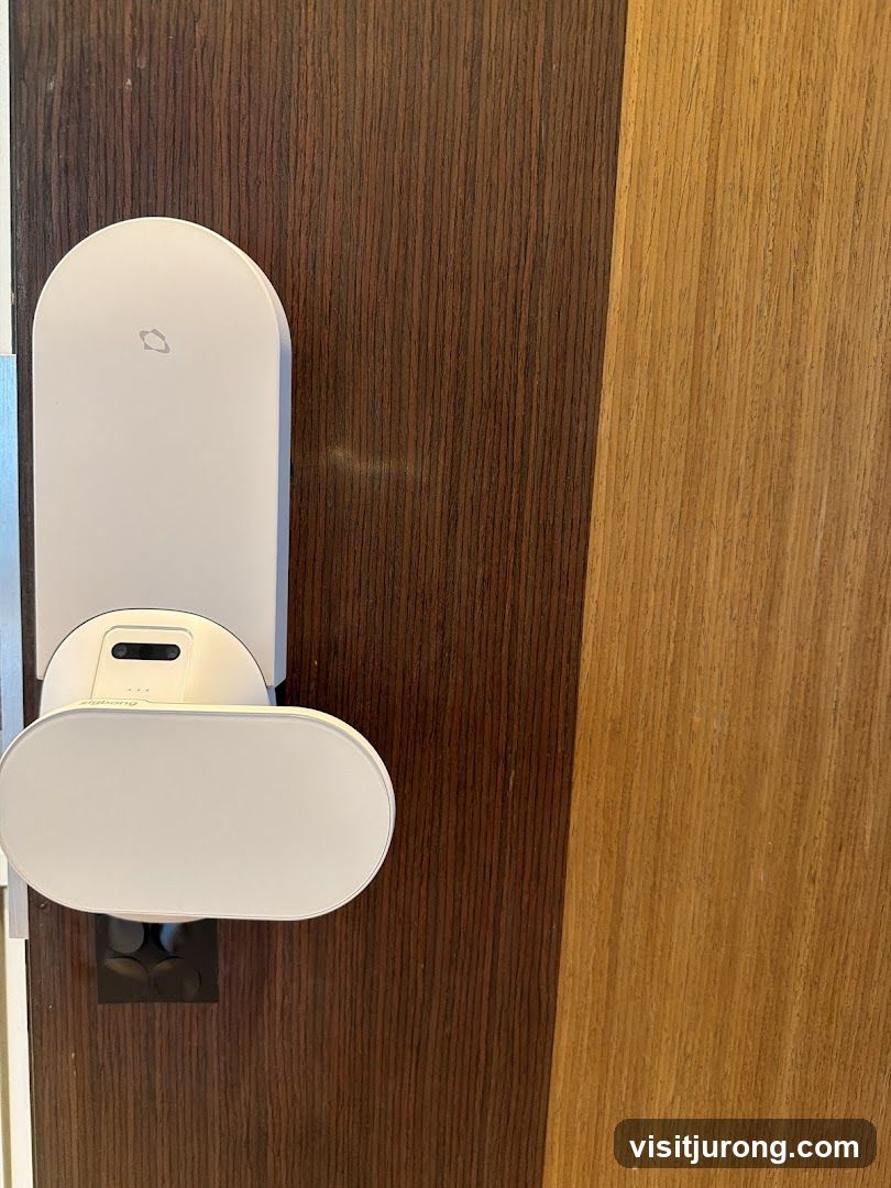 Smart Lock on Wooden Door